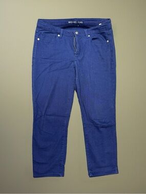 Michael Kors Women's Royal Blue Cropped Skinny Jeans Size 6